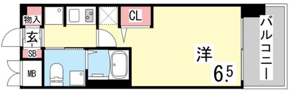 神戸駅 徒歩5分 13階の物件間取画像